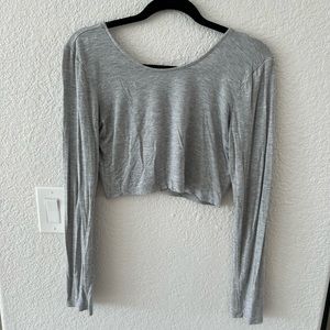 Free People long sleeve scoop back crop top. size L - fits like a small